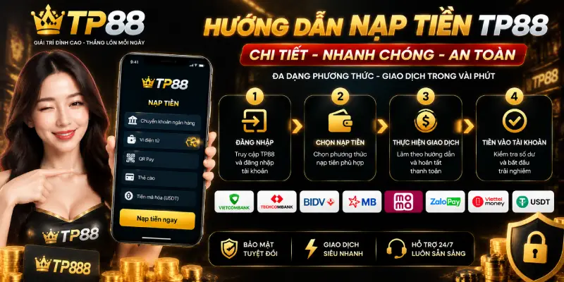 Hướng Dẫn Nạp Tiền TP88 Chi Tiết