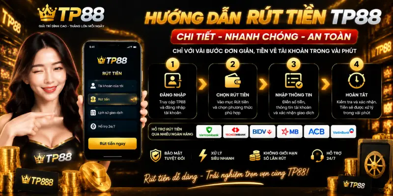 Hướng Dẫn Rút Tiền TP88 Chi Tiết